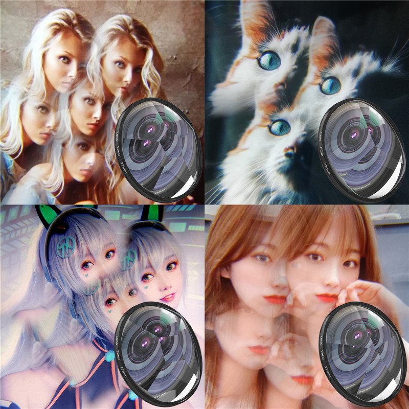 Kaleidoscope Prism Swirl Filter เอฟเฟกต์พิเศษอุปกรณ์ถ่ายภาพเลนส์ ND Variable Nikon D5600 Photo Camer