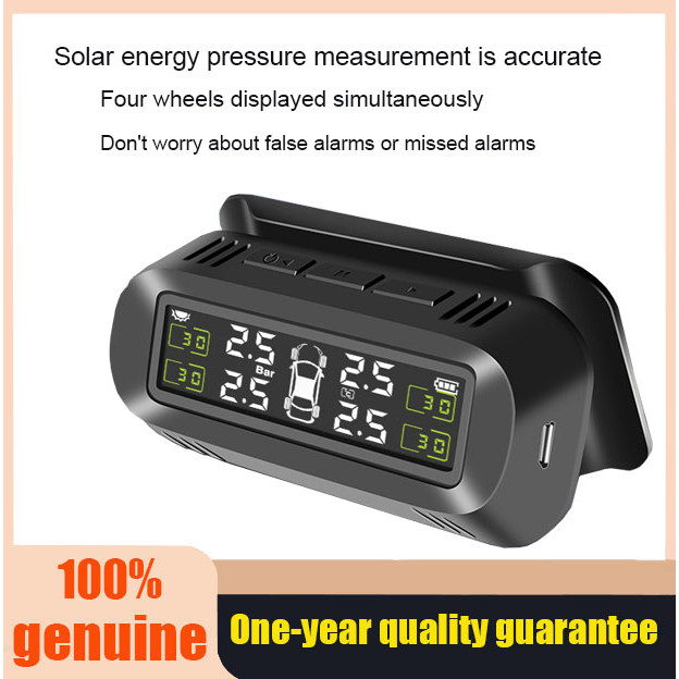 Chean Bizhz 2025 Tyre Pressure Monitor Tire pressure sensor air pressure detector solar rubber for c