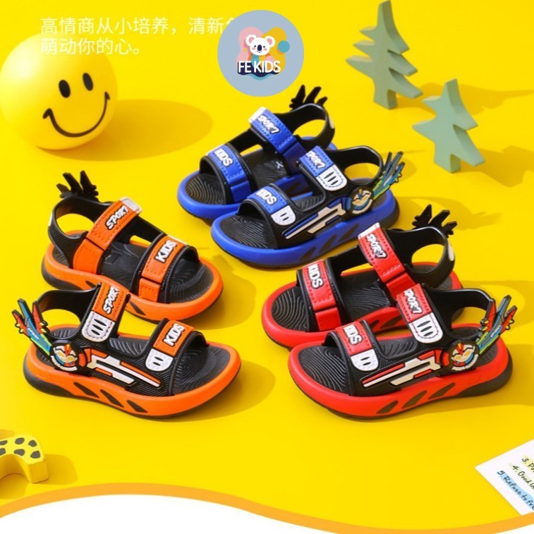 อายุ 3-6Yrs Ultraman Velcro Boy รองเท้าแตะรองเท้าแตะขนาด 26-30 รองเท้าแตะ Selipar Budak Lelaki By FE