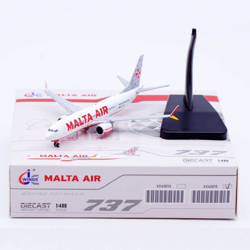 1: 400 Jcwings เครื่องบินโดยสารโลหะผสมรุ่น Maerta Airlines B737-MAX8 9H-VUA