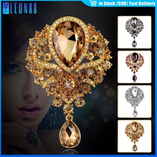 พร้อมส่ง เครื่องประดับ เข็มกลัดคริสตัล สไตล์วินเทจ หรูหรา ร้…