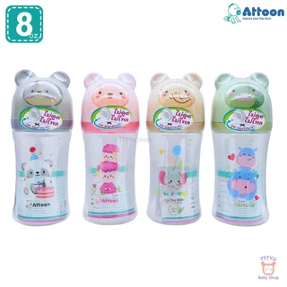 Attoon ขวดนมคอกว้าง แพ็ค 4 ขวด ขนาด 4 ออนซ์ 8 ออนซ์ รุ่น Safari พร้อมจุกไม่ดูดไม่ไหล TTTYU Baby Shop