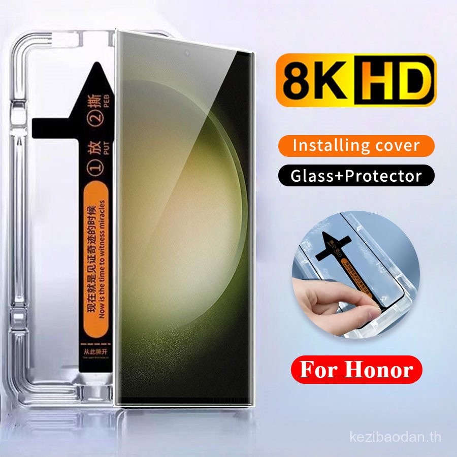 ติดตั้งง่ายกระจกนิรภัยโค้งสําหรับ HONOR Magic 7 6 5 4 70 Pro SRS X9 X9A X9B X9C คลุมทั้งหมด Anti spy Privacy หรือ HD หรือ Anti blue light screen protector WFGN