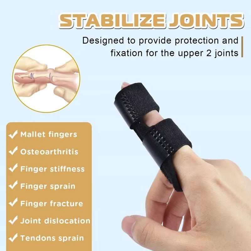 1pcs Finger Splint ปรับ Finger Brace Thumb Splint Finger Knuckle Immobilization สําหรับบรรเทาอาการปว