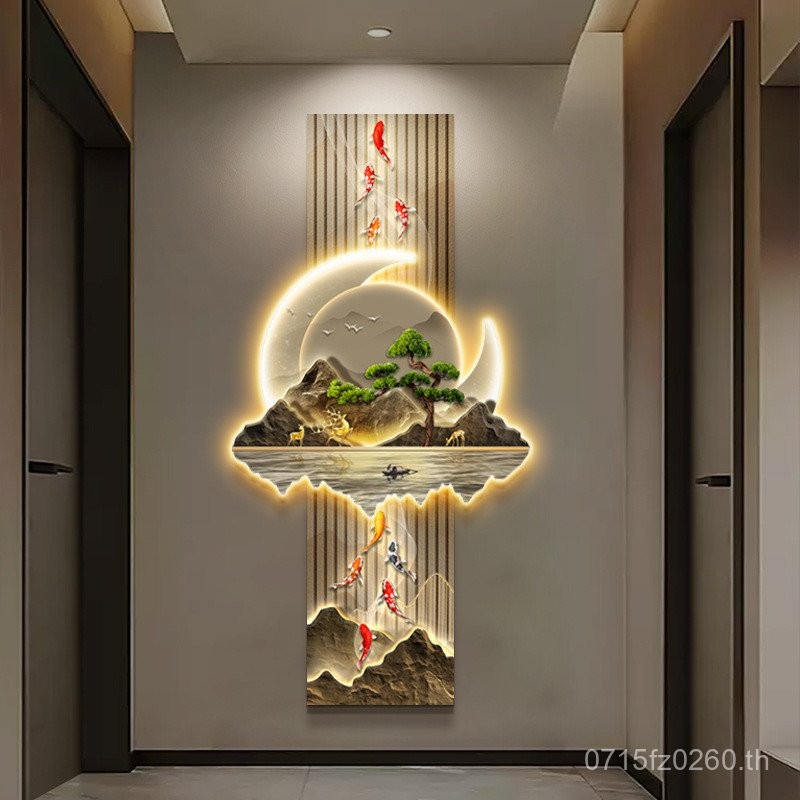 Positive Entry ภาพวาดภาพวาด Entrance Opposite ประตู 2025 สไตล์ใหม่ใหม่จีนภาพจิตรกรรมฝาผนัง Corridor 