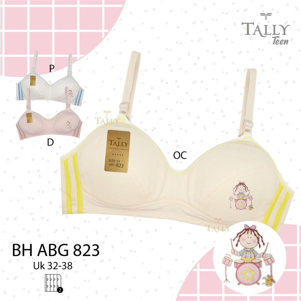KATUN TALLY BRA BH TEENAGER ABG 823 I COTTON MATERIAL I ขนาด 32 - 38 I CUP AI FULL CUP I ไม่มีลวด I 