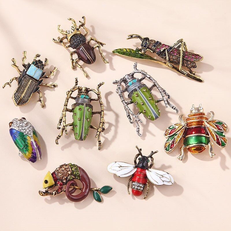 แฟชั่น Dripping น้ํามันเคลือบ Beetle Bee แมลง Pin เข็มกลัดผู้หญิงน่ารักทาสีบุคลิกภาพ Pins Niche เครื่องประดับอุปกรณ์เสริมใหม่