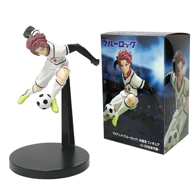 16.5 ซม.ญี่ปุ่นสีฟ้าล็อคอะนิเมะรูปItoshi SaeฟุตบอลStar PVC Action Figuresรุ่นเดสก์ท็อปEollectionตกแต่งตุ๊กตาของเล่น