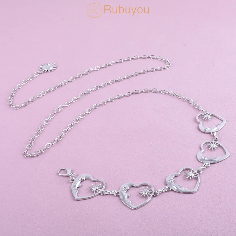 Rubuyou โซ่เอวโลหะ ลายดวงจันทร์หัวใจ thumbnail 8