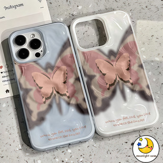 ❤GOOD❤ เคสเหมือนอุกกาบาต ผีเสื้อ ปีก สีชมพู เป็นฝัน สไตล์ผู้หญิง สําหรับIPhone16 15 13 12 11 7 8 plus Pro Promax X XR XS