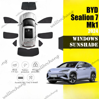 สําหรับ 2024 BYD Sealion 7 กระจกรถยนต์ด้านหน้าด้านหลังหน้าต่…
