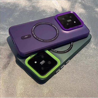 Matt อะคริลิคแม่เหล็กสําหรับ Redmi Note 13 14 15 12 Pro เคสโทรศัพท์ Note15 Note14 Note13Pro +