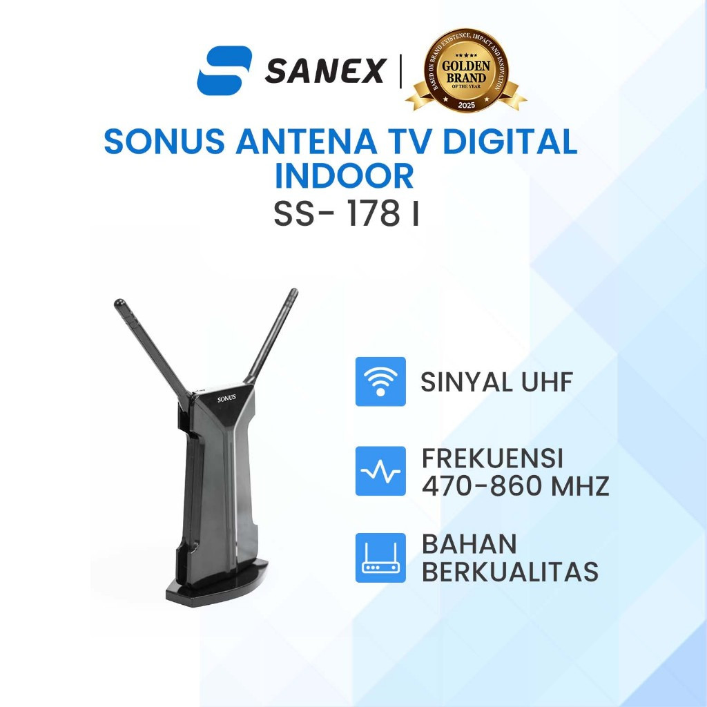 เสาอากาศทีวีดิจิตอลภายในอาคาร Sonus SS 178 I - ภาพคมชัด ดีไซน์มินิมอล