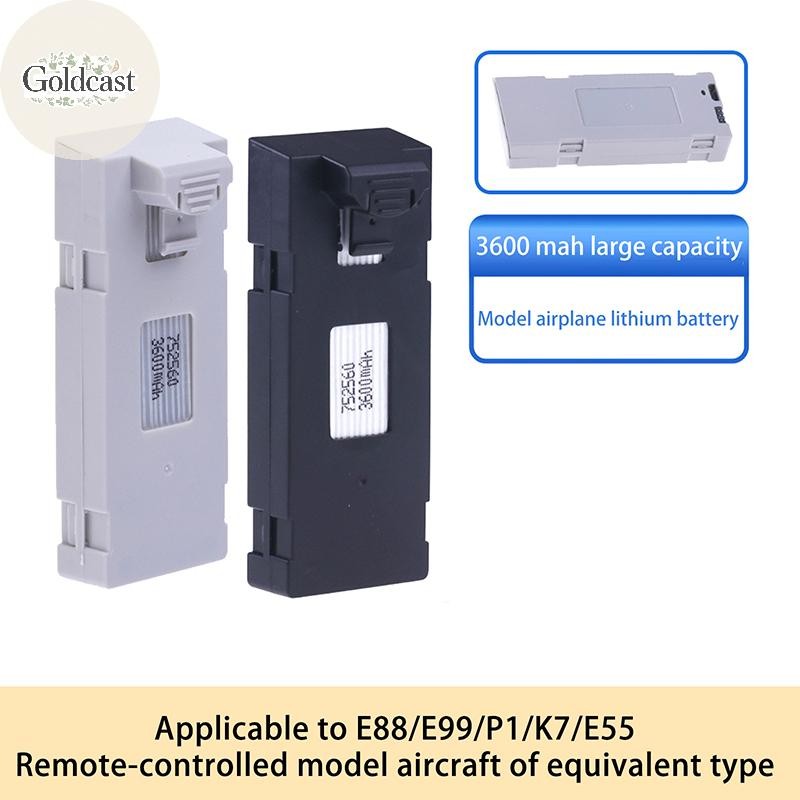 ทอง 1PC Stable UAV เปลี่ยนแบตเตอรี่สําหรับ E88 E88PRO E88MAX E525 E99 E99PRO P1 P5PRO K3 S1 P8 3.7V 