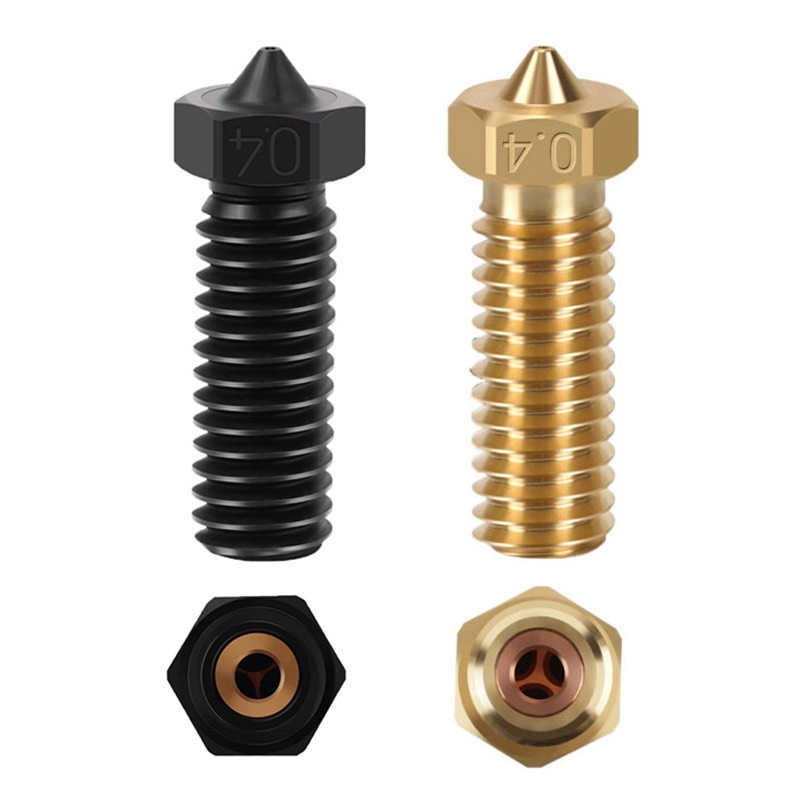 CHT Hardened Steel Brass Three Holes High Flow Nozzle For E3D Volcano 3D Printer Accessories