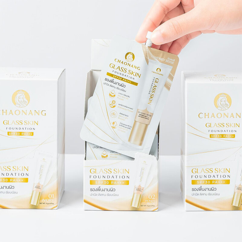 Chaonang Glass Skin Foundation SPF30 PA+++ 5g เจ้านาง รองพื้นงานผิว. รูปที่ 3