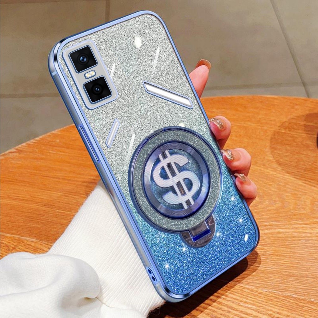 เคสโทรศัพท์ HP Infinix GT 30 Pro Glitter Dollar Ring พร้อมแท่นชาร์จไร้สาย