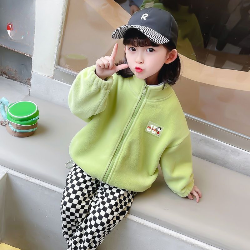 Snoopy Girls Jacket Polar Fleece Autumn Wear Western Style Warm Top