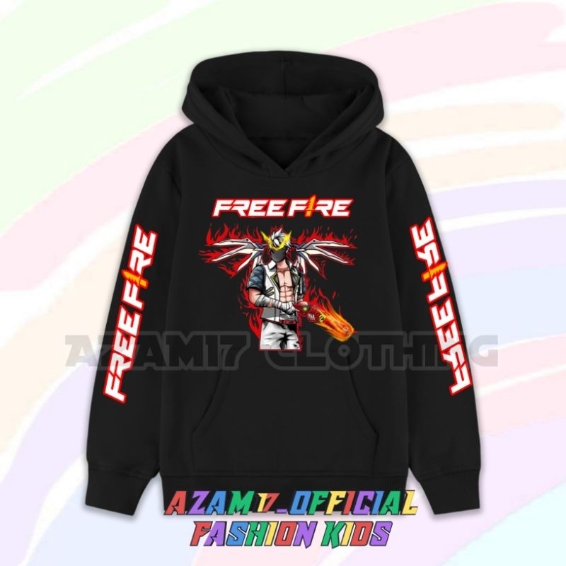 เสื้อแจ็คเก็ตเด็ก Hoodie FF Free Fire CHARACTERS SG OPM SG One Puch Man ฟรี NAME CHILDRENS เสื้อกันหนาว Hoodie ฟรี Fire