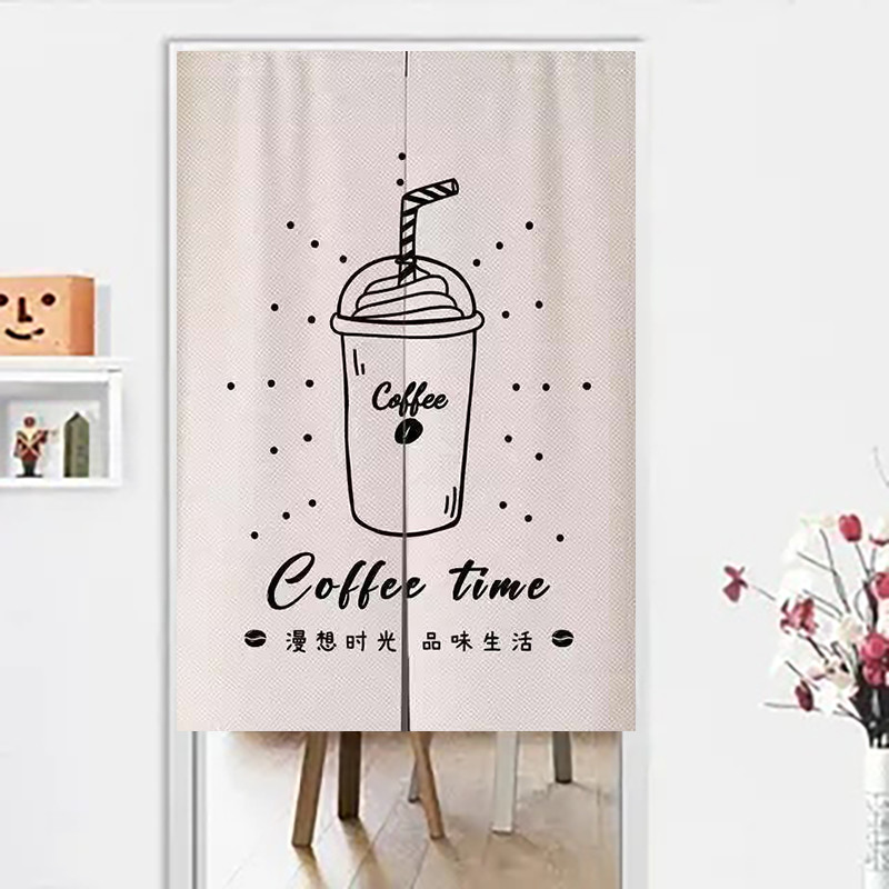 ที่กําหนดเองร้านกาแฟม่านประตูม่านกั้นร้านชานมแบบไม่เจาะรูร้านเครื่องดื่มเย็นผ้าม่านผ้าผ้าม่านคลุมห้องครัวม่านแม่เหล็ก เอ็กแอล9465