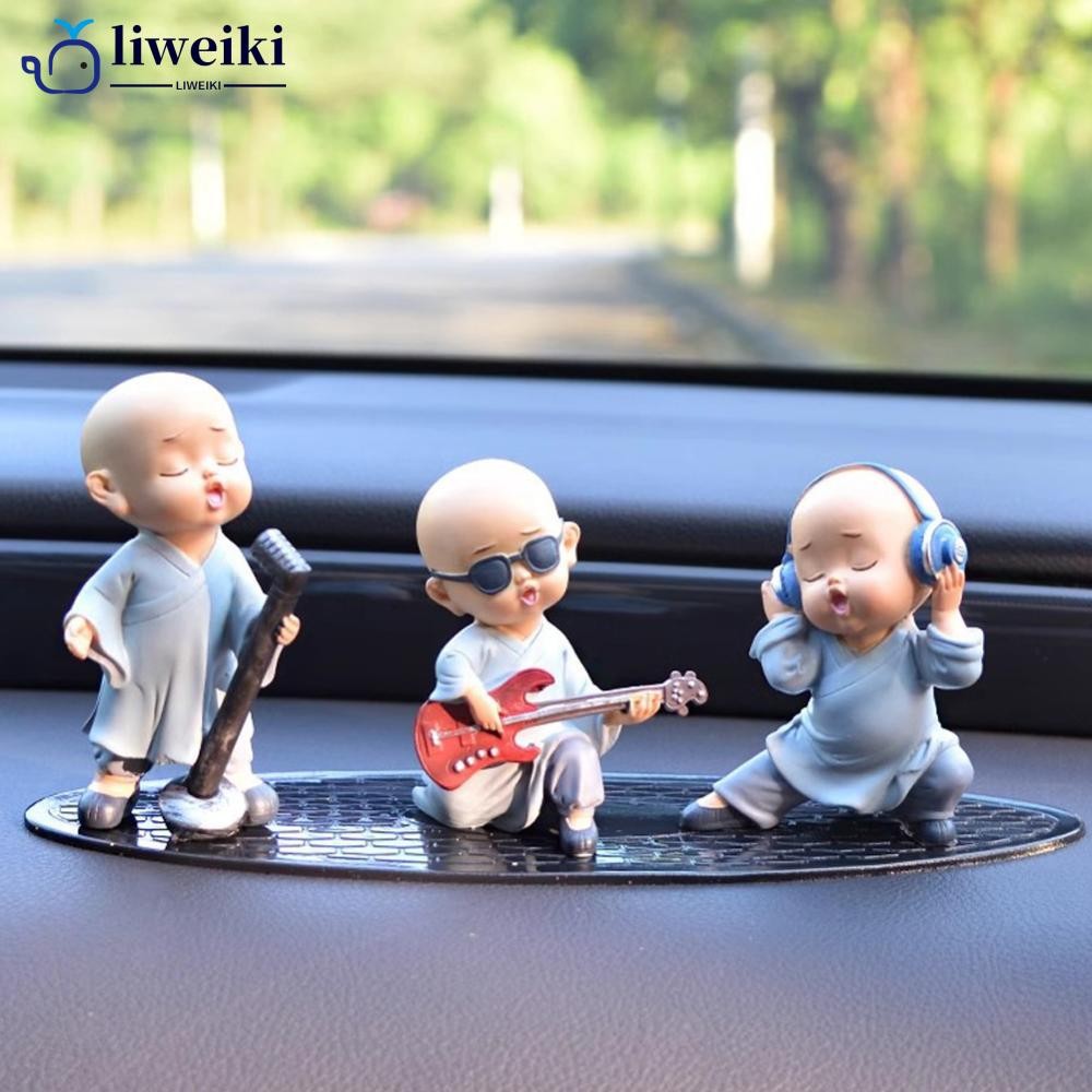 LIWEKI เครื่องประดับรถพุทธพระภิกษุสงฆ์ขนาดเล็ก Auto Dashboard Turning Racing รุ่น Deco รถแต่ละคอนโซล