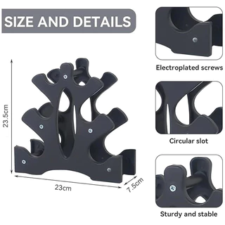 ชั้นวางดัมเบล 3 ชั้น / ขาตั้งแร็คต้นไม้ดัมเบลยกน้ําหนัก / Home Gym Dumbbell Storage Rack