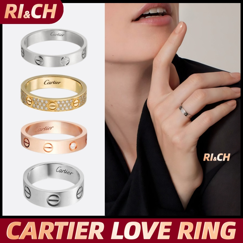 New🎁Cartier Love Rings แหวน #Gold #Pink Gold #Platinum Ring