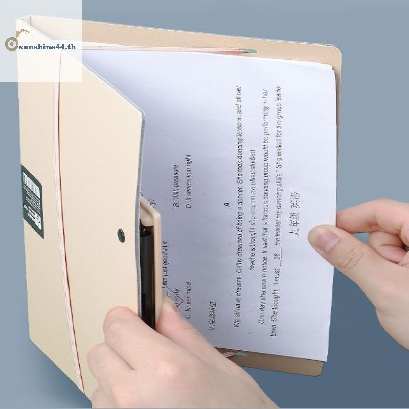 FOURSUN A4 ถึง A5 โฟลเดอร์พับได้แบบพกพาอเนกประสงค์จัดระเบียบสิ่งประดิษฐ์แฟ้มโฟลเดอร์สัญญานักเรียนกระดาษทดสอบเครื่องมือเก็บ TH