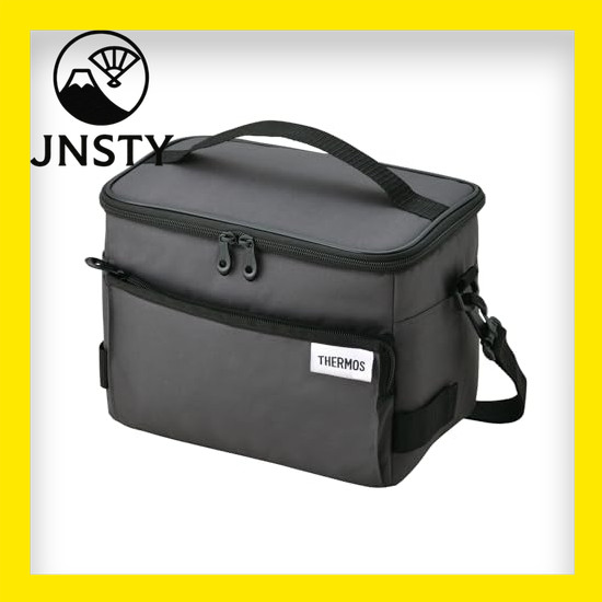 ThermosCoolBag- Thermos Soft Cooler 5L Black RFD-005 BK Cold storage bag, 5-layer insulation, foldable, compact, water-repellent fabric, box type