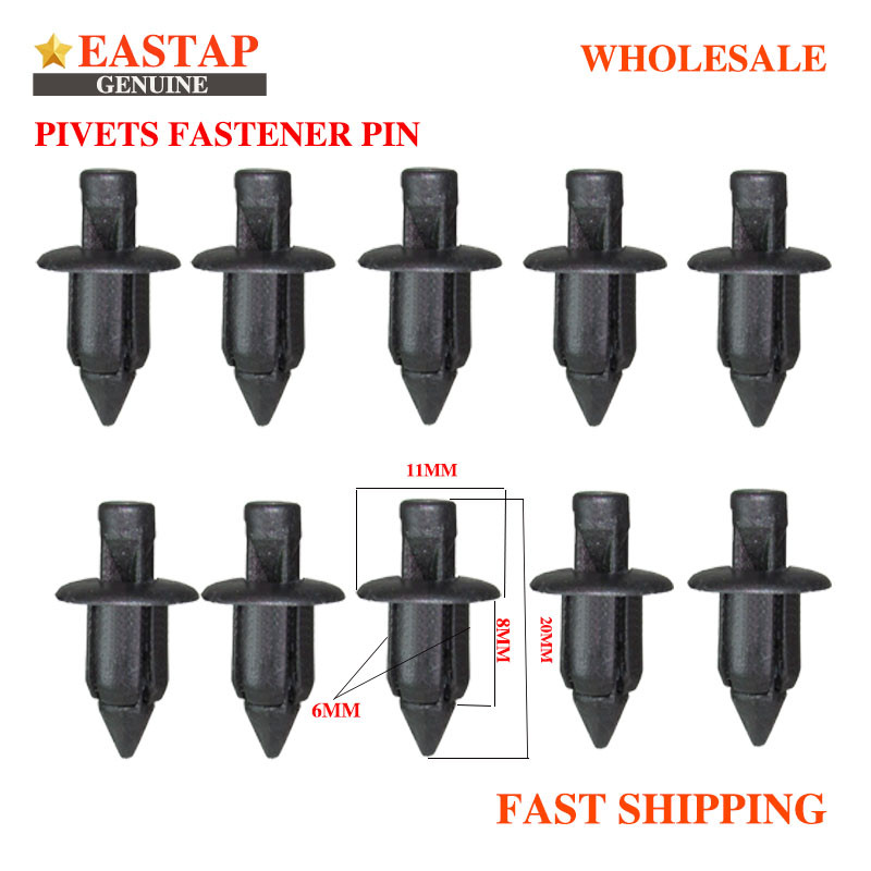 (10PCS)Push In Rivets Fastener Pin สําหรับ Aerox,Nmax,Ninja,Adv150,PCX, RaiderFi, R15,R3-ESTAP