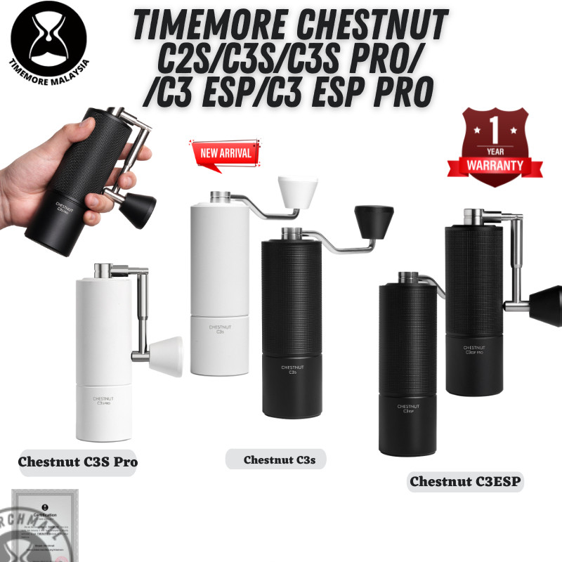 TIMEMORE Chestnut C3s/C3 ESP/ C2/C3/C3 Pro Coffee เครื่องบดมือหมุนแบริ่งคู่