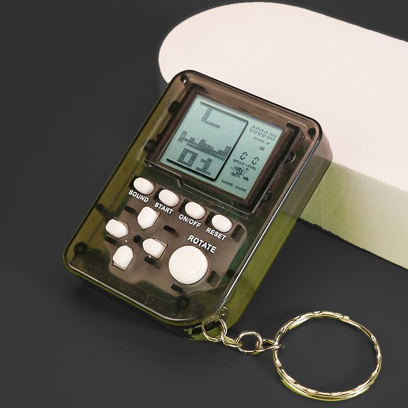 中号俄罗斯方块无聊解压掌上迷你怀旧经典静音游戏机钥匙扣玩具Medium Tetris Bored Decompression Palm Mini20250729