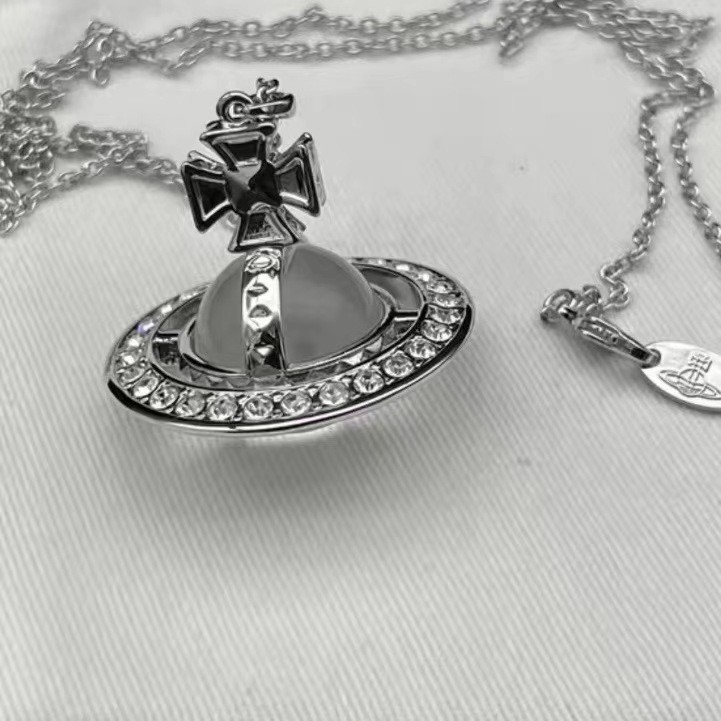 สร้อยคอสไตล์ Saturn สุดเท่และไฮเอนด์แบบใหม่ ดีไซน์แฟชั่นหรูหราเบาๆ โซ่ไหปลาร้าที่เรียบง่ายและประณีต - รูปที่ 3