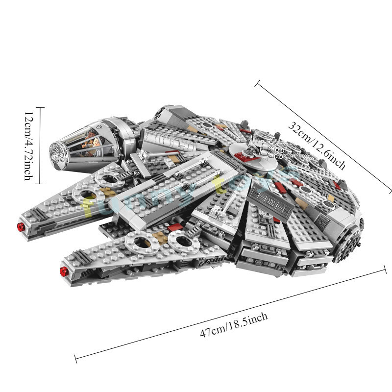 75105 Millennium Falcon Building Blocks ยานอวกาศรุ่น (130+/PCS) ของเล่นของขวัญสําหรับเด็กผู้ชาย