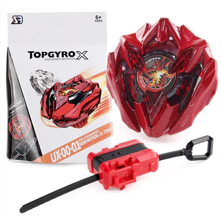 เบเบลด X รุ่น TOPGYRO X เป็นเหล็ก มีที่ชูดกับสายดึงแถมให้ในกล่อง ฝึกทักษะการคิดและกลยุทธ์การต่อสู้