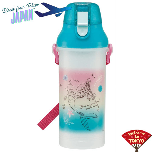 ขวดน้ำพลาสติกสำหรับเด็ก 800ml ป้องกันแบคทีเรีย ดิสนีย์ อาเรียล ทำในญี่ปุ่น PSB8RAG-A