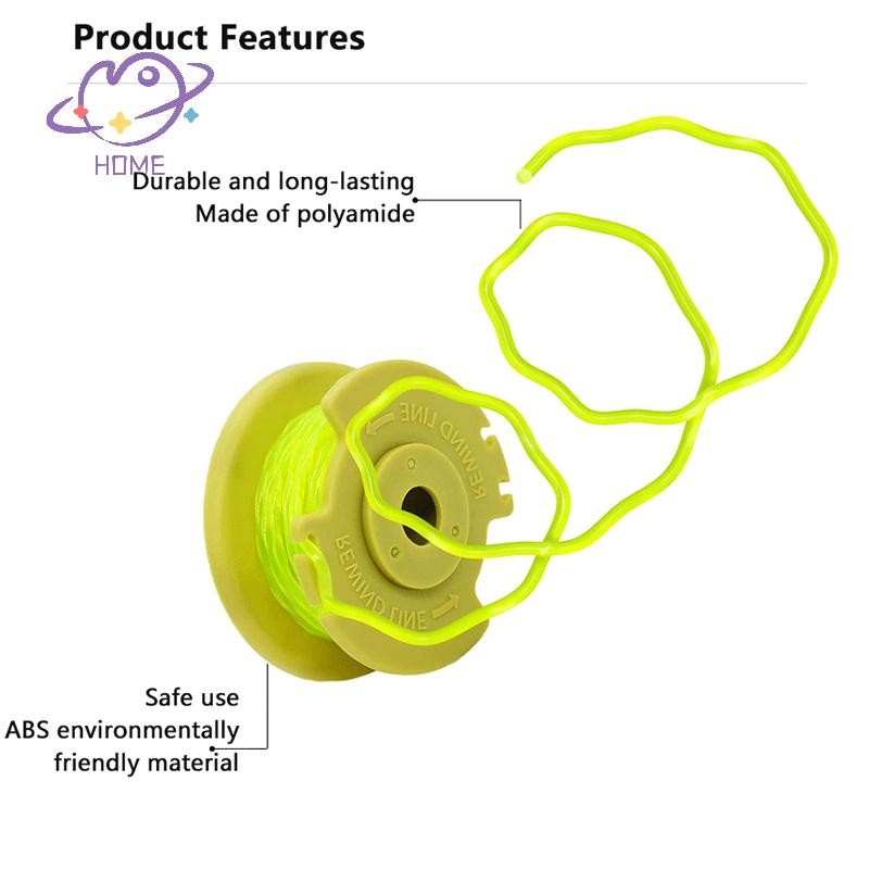 [mayhome] 0.080" 11ft เปลี่ยน Trimmer Spools สําหรับ Ryobi One Plus AC80RL3 18v 24v และ 40v ไร้สาย T
