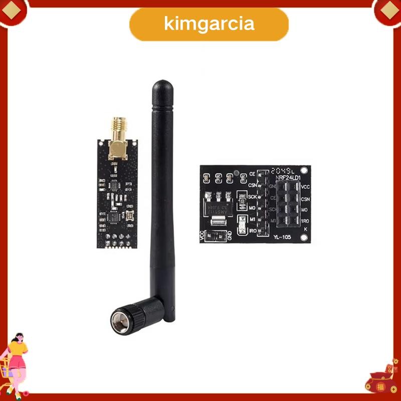 kimgarcia NRF24L01+PA+LNAโมดูลไร้สายพร้อมเสาอากาศทางไกล 1100 เมตรรวมอะแดปเตอร์ NRF24L01 1 ชิ้น