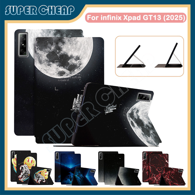 สําหรับ Infinix Xpad GT13 2025 13 นิ้ว PU หนังกันกระแทกปรับ Bracket กรณีสมาร์ท