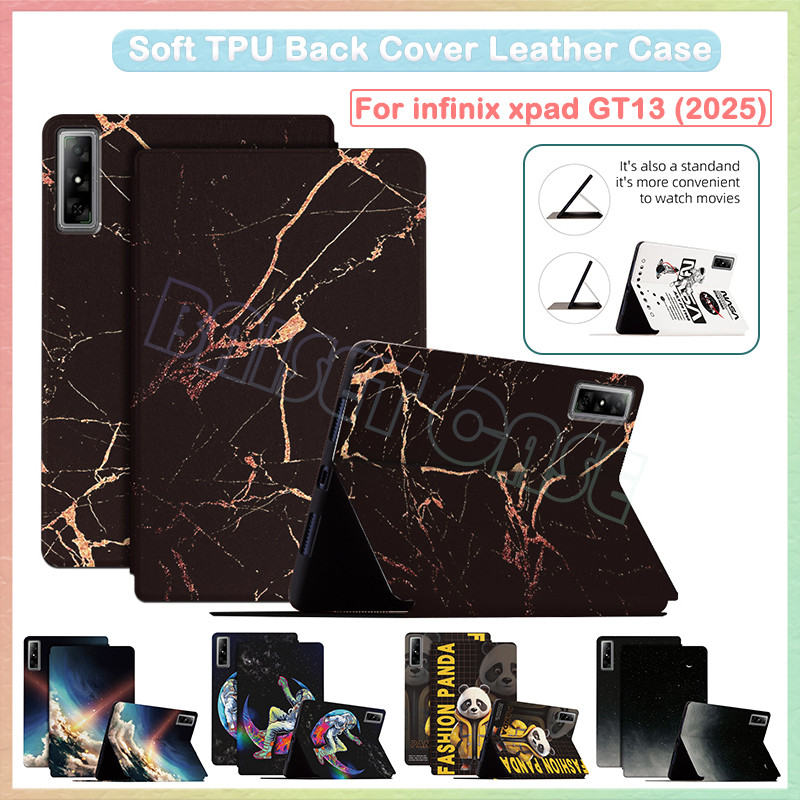 สําหรับ Infinix Xpad GT13 2025 13 นิ้วปรับวงเล็บสมาร์ทกรณี Soft TPU ฝาหลัง