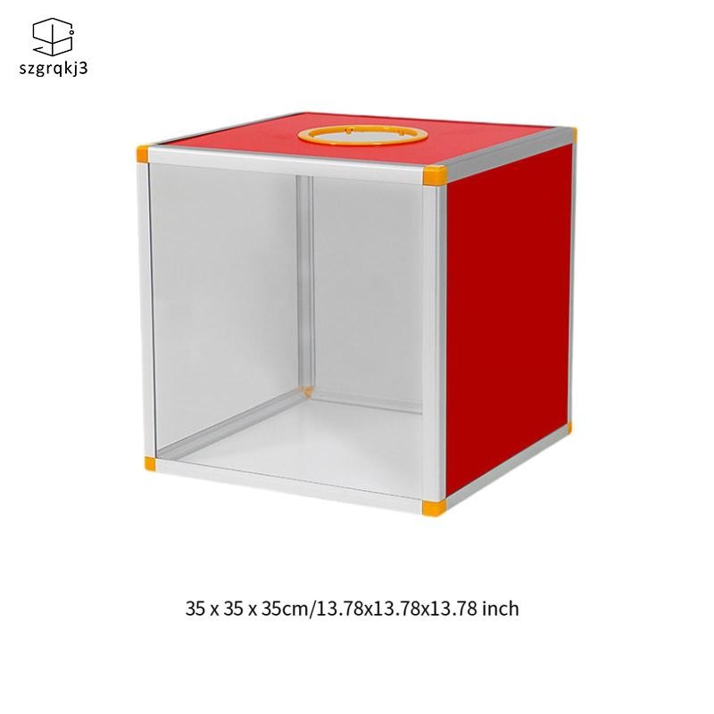 [szgrqkj3] Lucky Draw Box Raffle Case Storage Ticket Box Collection Box Square Raffle Ball
