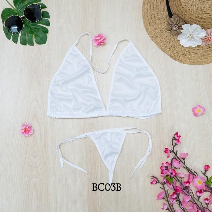 ชุดชั้นใน บราบิกินี่เซ็กซี่ + G String Bralette Summer สีขาว BC03B