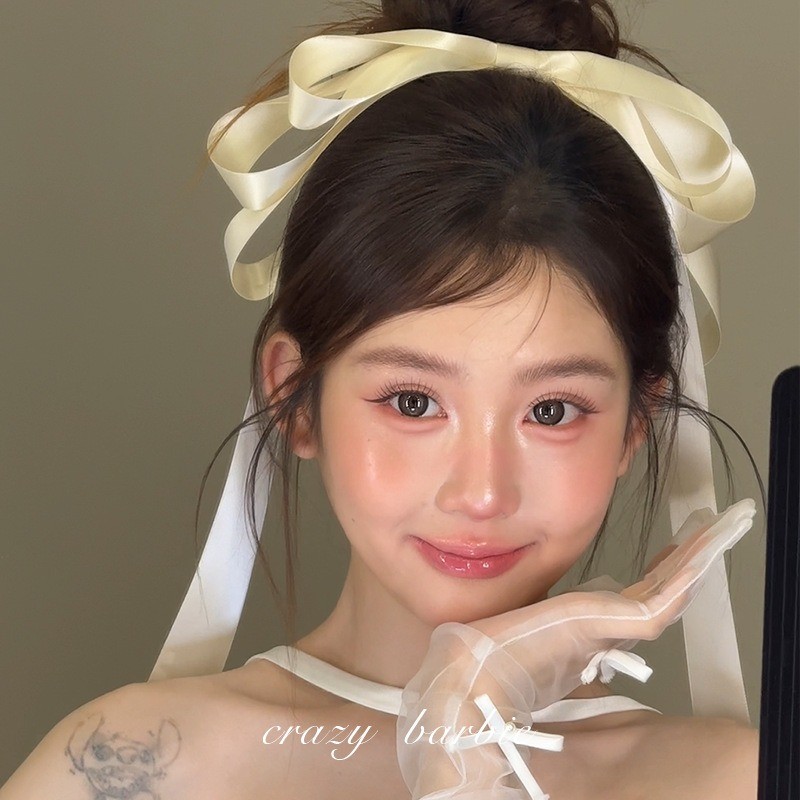 กิ๊บติดผมริบบิ้นเจ้าสาวสีฟ้า สวยงามและสง่างามสำหรับการแต่งงาน