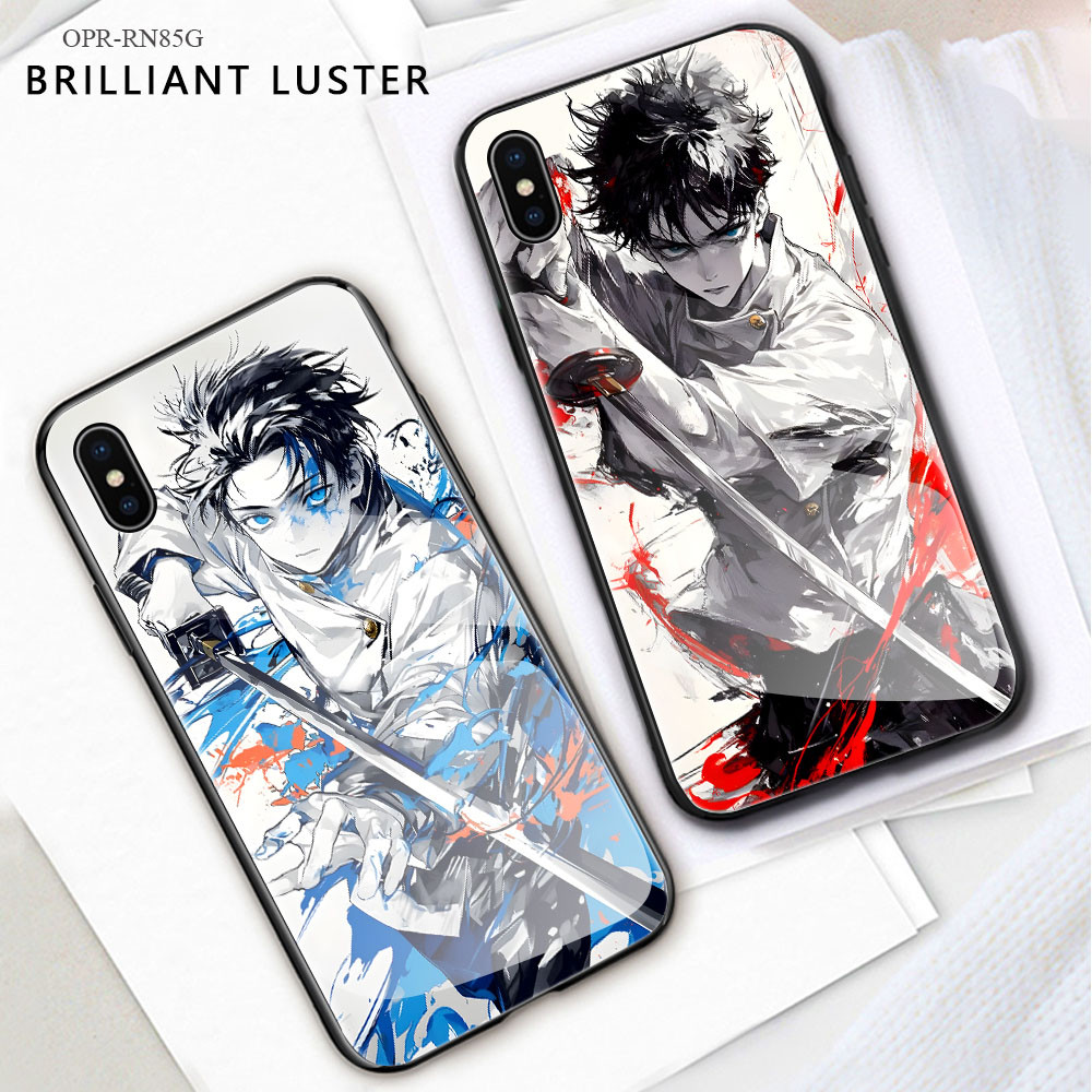 OPPO Reno 8 8Z 7 7Z 6Z 6 5 4 2F F11 F9 F7 F5 Pro Youth 4G 5G เคสออปโป้ Hat Boy Glass Case BL