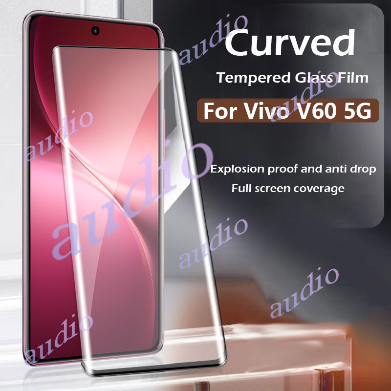 Vivo V60 5G 3D ร้อนดัดหน้าจอด้านหน้าสําหรับVivo V60 Pro VivoV60 Pro 5G 2025 ฟิล์มกระจกนิรภัยสําหรับV