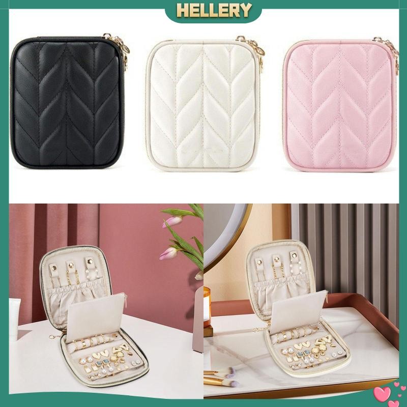 [HelleryPH] Travel Jewelry Organizer Case Jewelry Box Organizer Compact Earings Holder Organizer for