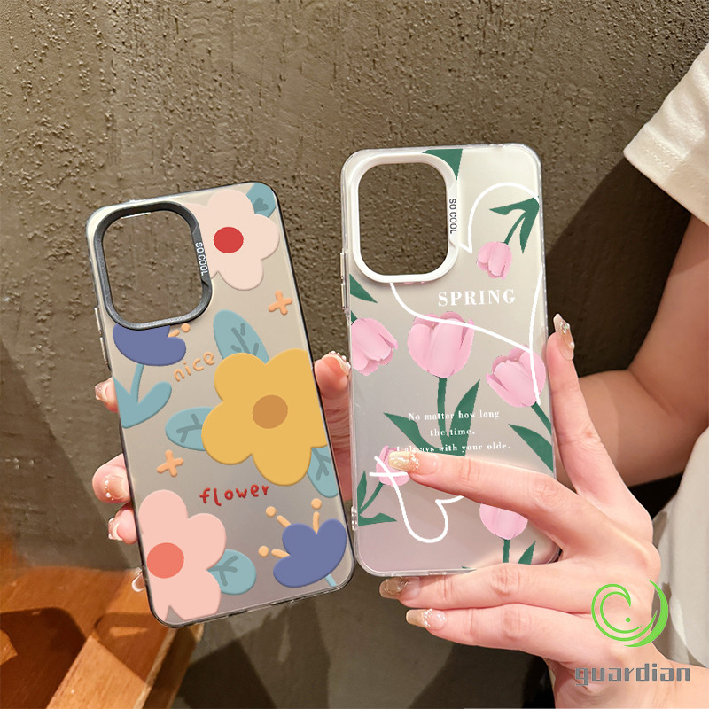For OPPO ซองโทรศัพท์ A18 A38 A15 A15s A60 ดอกไม้หลากสี A18 A38 A3 X A15 A15S A35 A57(4G)A77 A77S(4G)