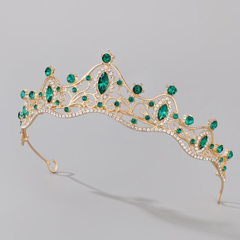 มงกุฎเจ้าหญิงคลาสสิก ประดับคริสตัลและเรเนสถ์ สำหรับเจ้าสาวหรือนำมาทำเป็นของขวัญวันเกิด - รูปที่ 5