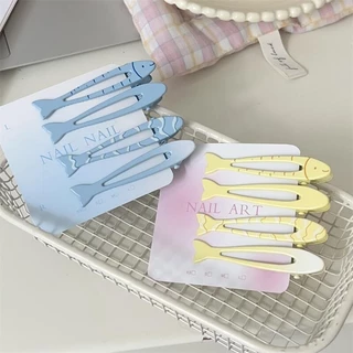 เครื่องประดับผมแบบหนีบปลาน่ารัก สีฟ้าและเหลือง สำหรับผู้หญิง