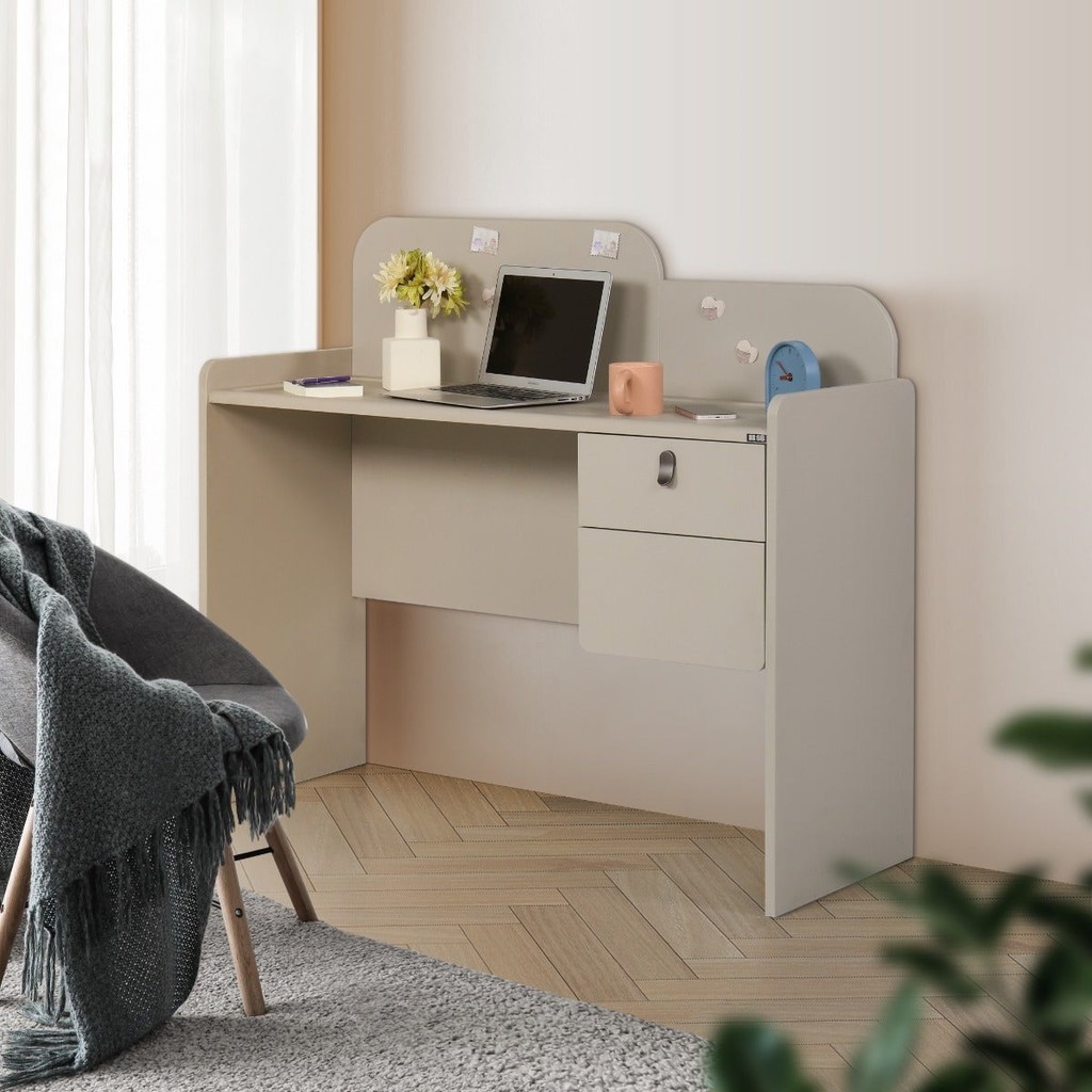 SB Design Square โต๊ะทำงานขนาด 120 ซม รุ่น Lavique สีครีม (120x45x106 ซม.)  แบรนด์ SB FURNITURE